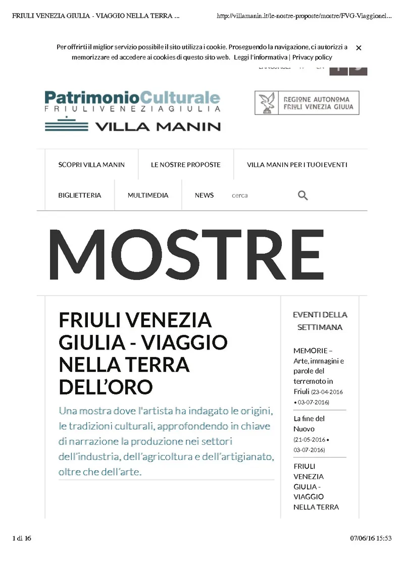 La mostra multimediale