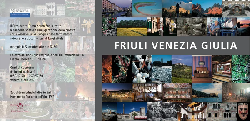 Invito all'inaugurazione della mostra al Consiglio regionale, Trieste 2019