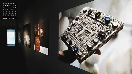 Allestimento della mostra a Villa Manin